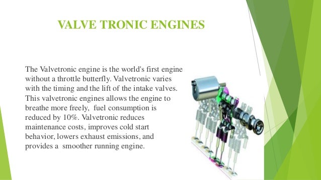 valvetronic engine technology ppt